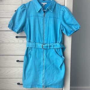 Skies Are Blue Denim Blue Midi Dress